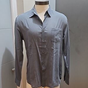 John Varvatos Charcoal Button-Down Shirt